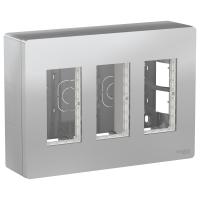 Schneider Electric NU123430 UNICA SYSTEM+ БЛОК открытой установки 3х2 алюминий