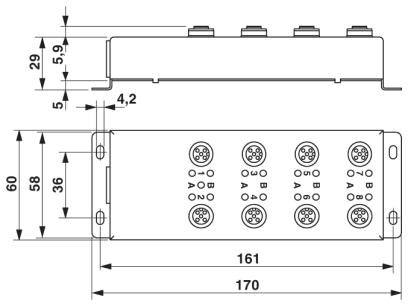 Phoenix contact 1555541 SACB-8/16-L- 5,0PVC FB Коробка датчика и исполнительного элемента
