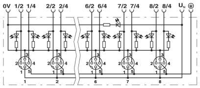 Phoenix contact 1401199 SACB-8/16-L- 5,0 80MC SCO Коробка датчика и исполнительного элемента