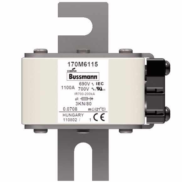 170M6115 Быстрый предохранитель 1100A 690V 3KN/80 AR UC
