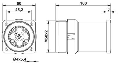 Phoenix contact 1615687 SL-7EPWN8AWA00 Аппаратн. соединитель, передняя стенка