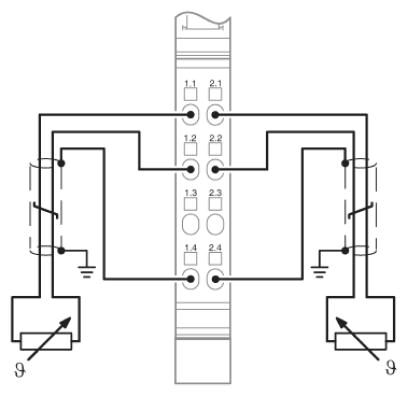 Phoenix contact 2861328 IB IL TEMP 2 RTD-PAC Функциональные клеммные модули Inline