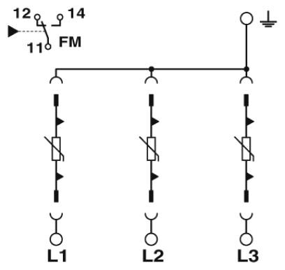 Phoenix contact 2910383 VAL-US-347/30/3+0-FM Устройство защиты от перенапряжений, тип 2