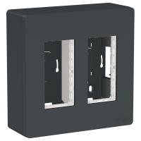 Schneider Electric NU122454 UNICA SYSTEM+ БЛОК открытой установки 2х2 антрацит