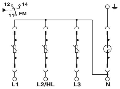 Phoenix contact 2910374 VAL-US-277/40/3+1-FM Устройство защиты от перенапряжений, тип 2