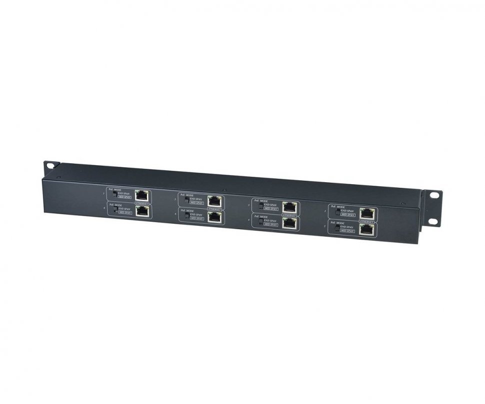 SC&T IP08P приёмник Ethernet и питания PoE 8-канальный