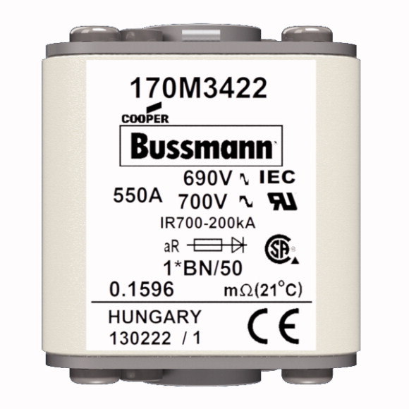 170M3422 Быстрый предохранитель 550A 690V 1*BN/50 AR UC