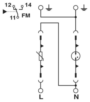 Phoenix contact 2800186 VAL-MS-T1/T2 335/12.5/1+1-FM Молниеотвод / разрядник для защиты от импульсных перенапряжений типа 1/2