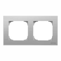 ABB 2CLA857200A1401 Рамка 2-постовая, серия SKY, цвет нержавеющая сталь
