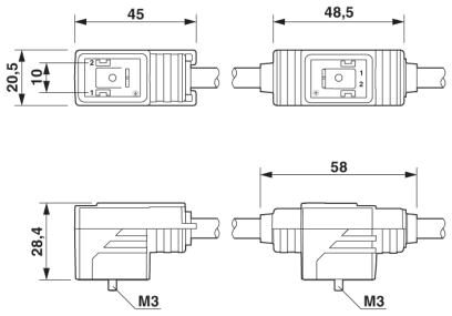 Phoenix contact 1458224 SAC- 5,0/0,15-116/2XB-1L-Z Кабель двойного разъема клапана