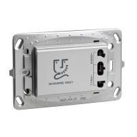 Schneider Electric MGU5.064.30 UNICA TOP РОЗЕТКА для электробритв, АЛЮМИНИЙ