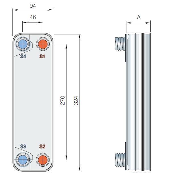 Паяный теплообменник Alfa Laval серия CB20