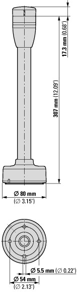 171309 Базовый модуль;быстрый монтаж;алюминиевая труба 250 мм (SL4-FMS-250)
