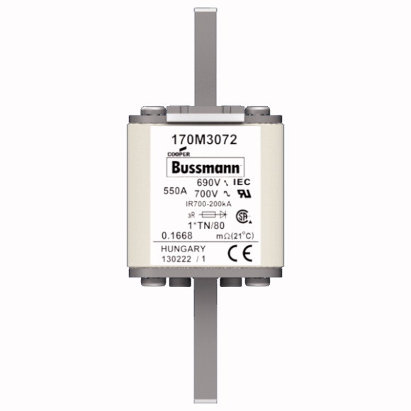 170M3072 Быстрый предохранитель 550A 690V 1*TN/80 AR UC