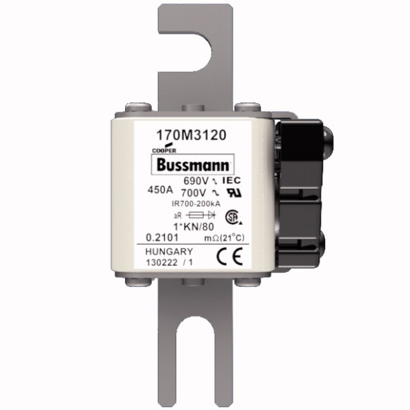 170M3121 Быстрый предохранитель 500A 690V 1*KN/80 AR UC
