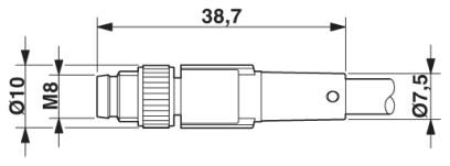 Phoenix contact 1521847 SAC-4P-M 8MS/10,0-PUR SH Кабель для датчика / исполнительного элемента