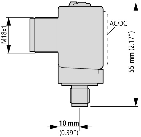 135711 Оптический датчик, DC, квадратный 40, пластик, M12 (E65-SMPP100-HDD)