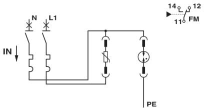 Phoenix contact 2882763 VAL-CP-MCB-1S-350/40/FM Разрядник для защиты от импульсных перенапряжений, тип 2