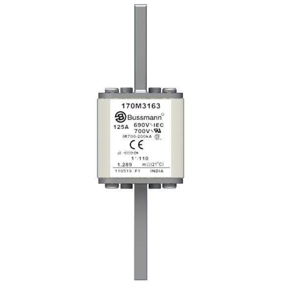 170M3163 Быстрый предохранитель 125A 690V 1*/110 AR UC