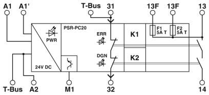 Phoenix contact 2700578 PSR-PC20-1NO-1NC-24DC-SP Реле сопряжения
