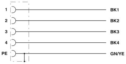 Phoenix contact 1414788 SAC-5P- 3,0-PUR/M12FSK PE Силовой кабель