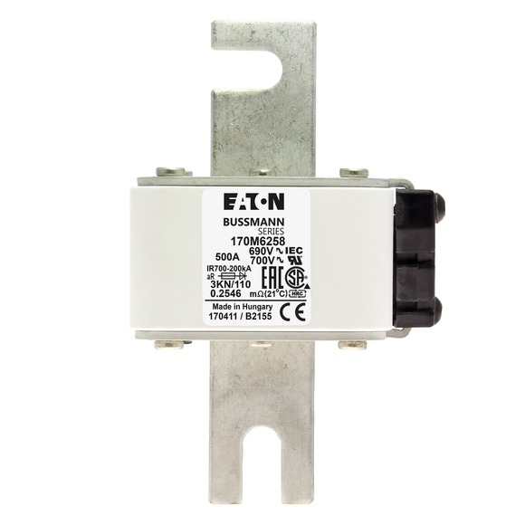 170M6258 Быстрый предохранитель 500A 690V 3KN/110 AR UC