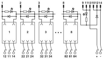 Phoenix contact 2962463 UM- 8 RELS/KSR-G24/21/MT/PLC Активный модуль