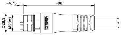 Phoenix contact 1622245 K-8E-M23M9/5,0-H00/M23F8-C5-S Штекерный разъем, пластиковая заливка с обеих сторон