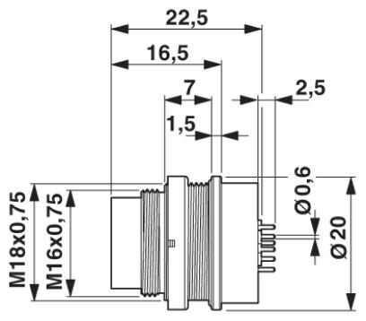 Phoenix contact 1592501 PV-14P1N22HG00 Аппаратн. соединитель, задняя стенка