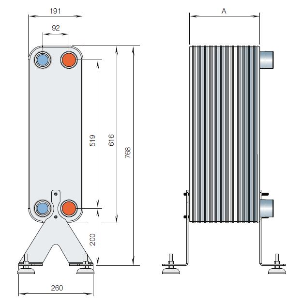 Паяный теплообменник Alfa Laval серия CB110 / CBH110