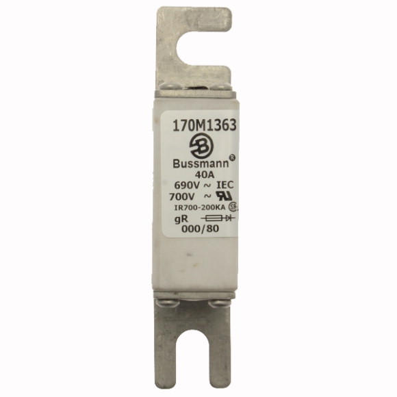 170M1363 Быстрый предохранитель 40A 690V 000/80 GR UC