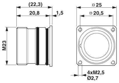 Phoenix contact 1594939 RC-09P1N124200 Аппаратн. соединитель, задняя стенка