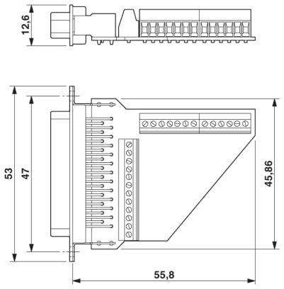 Phoenix contact 1689776 VS-25-BU-DSUB/25-MPT-0,5 Контактная вставка D-SUB