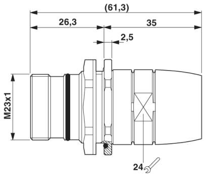 Phoenix contact 1606598 UC-17S1N8AQ0DU Проходная часть, задняя часть стенки