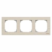 ABB 2CLA857300A2001 Рамка 3-постовая, серия SKY, цвет дерево белый ясень