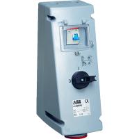 ABB 2CMA167772R1000 Розетка с рубильником, механической блокировкой и УЗО 416MPR6, 16A, 3P+N+E, IP44, 6ч