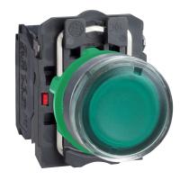 Schneider Electric XB5AW3345 КНОПКА 22ММ 230В ЗЕЛЕНАЯ С ПОДСВЕТКОЙ XB5AW3345