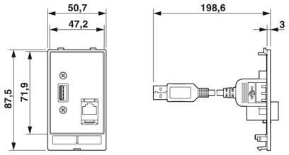 Phoenix contact 1404512 SI-FP-R1A-U1A/0,7 Передняя панель