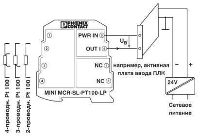 Phoenix contact 2810308 MINI MCR-SL-PT100-LP-NC Измерительный преобразователь температуры