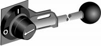 ABB 1SCA022071R3270 Ручка управления YASDA8 усиленная стальная для рубильников типа OETL1000..3150 установки на дверь IP65 c cимволами ON-OFF
