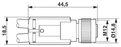 Phoenix contact 1514579 SAC-5P-M12FY/0,5-920/M12MS-FS Системный кабель шины