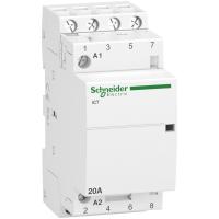 Schneider Electric A9C22824 МОДУЛЬНЫЙ КОНТАКТОР iCT20A 4НО 220/240В АС 50ГЦ
