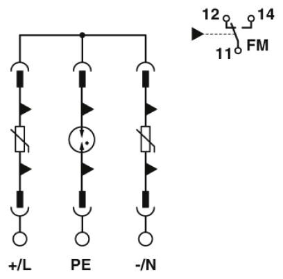 Phoenix contact 1033789 VAL-SEC-T2-2+F-220DC-FM Разрядник для защиты от импульсных перенапряжений, тип 2