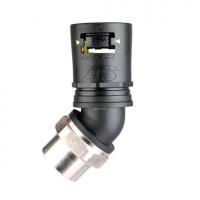 ABB 7TCA296170R0769 Фитинг AT, 45°, нейлон/никелированная латунь, черный/желтый, резьба M50, Ø54, AT54/M50/SF45/BLY, 2 шт.