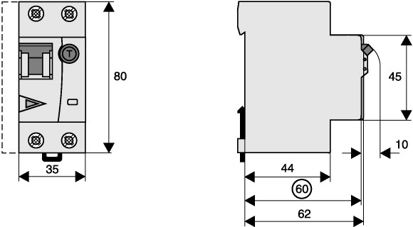 170681 FI/LS; 40A; 100 мА; LS-характеристика-C; 1p+N; FI-Char: AC (FRBmM-C40/1N/01)