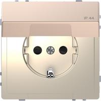 Schneider Electric MTN2314-6051 MERTEN D-Life РОЗЕТКА 16А с з/к и крышкой IP44, ШАМПАНЬ
