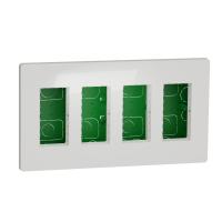 Schneider Electric NU174418 UNICA SYSTEM+ БЛОК скрытой установки 4х2 белый