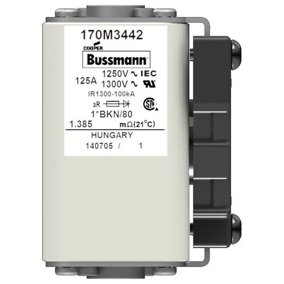 170M3442 Быстрый предохранитель 125A 1250V 1*BKN/80 AR CU
