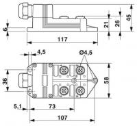 Phoenix contact 1516726 SACB-4/ 4-L-C GG SCO Корпус коробки датчика и исполнительного элемента