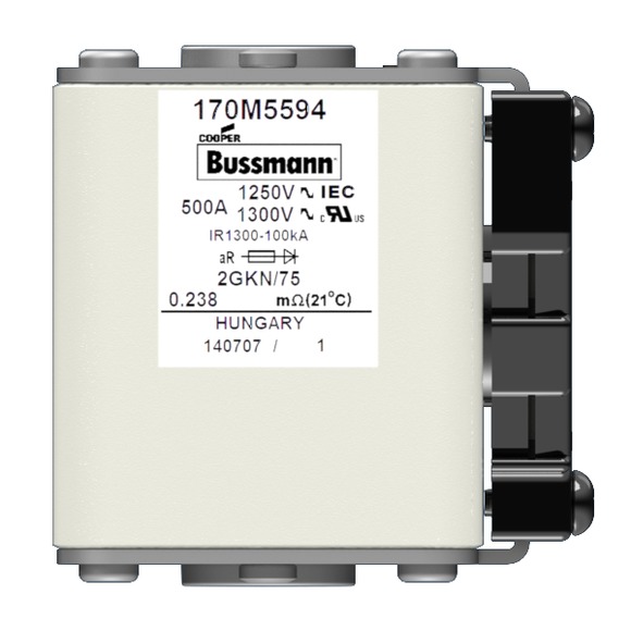 170M5594 Быстрый предохранитель 500A 1250V 2GKN/75 AR CU